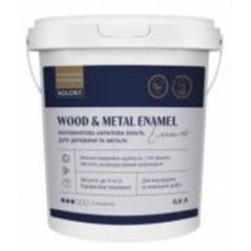 Эмаль акриловая Kolorit Wood and Metal Enamel база C прзрачный полумат 0,9 л