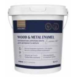 Эмаль акриловая Kolorit Wood and Metal Enamel база C прзрачный полумат 0,9 л