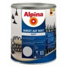 Эмаль Alpina Direkt auf Rost Matt RAL 7016 антрацит мат 0,75 л