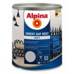 Эмаль Alpina Direkt auf Rost Matt RAL 7016 антрацит мат 0,75 л