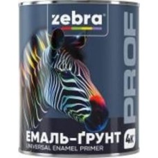 Эмаль-грунт ZEBRA PROF 017P Серый глянец 2,5 кг