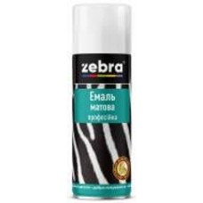 Эмаль ZEBRA профессиональная RAL9005 черный мат 400 мл