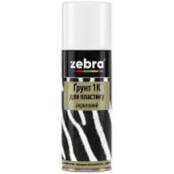 Грунт аэрозольный ZEBRA 1К для пластика акриловый мат 400 мл