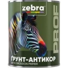 Грунт-антикор ZEBRA Prof 017P Серый мат 2,5 кг