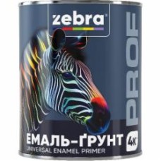 Эмаль-грунт ZEBRA PROF 088P темно-коричневый глянец 12 кг