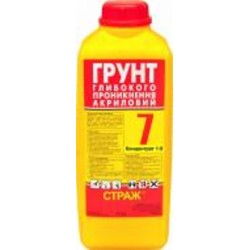 Грунт STRAZH Страж-7 глубокого проникновения акриловый концентрат 1:9 1 л