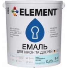 Эмаль Element акриловая для окон и дверей белый шовковистий мат 0,75 л