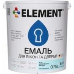 Эмаль Element акриловая для окон и дверей белый шовковистий мат 0,75 л