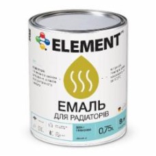Эмаль Element акриловая для радиаторов белый глянец 0,75 л