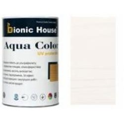 Лазурь Bionic House лессирующая универсальная Aqua Color UV protect белый шелковистый мат 0,8 л