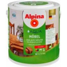 Лак акриловый Aqua Mobel GL Alpina глянец прозрачный 2,5 л