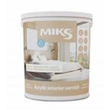 Лак Acrylic interior varnish MIKS Color полумат 2,5 л прозрачный