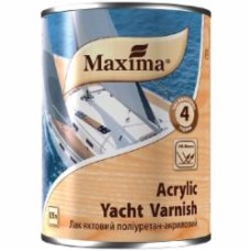 Лак яхтный полиуретан-акриловый Acrylic yacht varnish Maxima глянец прозрачный 0,75 л