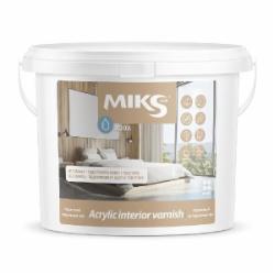 Лак интерьерный акриловый MIKS Color полумат 10 л бесцветный
