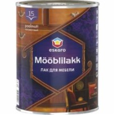 Лак мебельный Mooblilakk 15 Eskaro полумат 0.9 л бесцветный