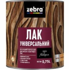 Лак универсальный серия Акварель ZEBRA глянец прозрачный 0,75 л