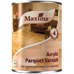 Лак паркетный полиуретан-акриловый Acrylic parquet varnish Maxima шелковистый мат бесцветный 0,75 л