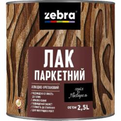 Лак паркетный серия Акварель ZEBRA мат прозрачный 2,5 л