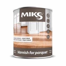 Лак паркетный алкидно-уретановый MIKS Color глянец бесцветный 1,6 кг