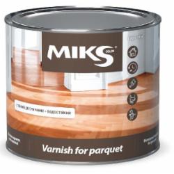 Лак паркетный алкидно-уретановый MIKS Color шелковистый мат бесцветный 1,6 кг