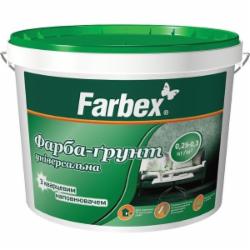 Краска-грунт акриловая Farbex универсальная мат белый 4,2 кг Краска-грунт акриловая Farbex универсальная мат белый 4,2 кг