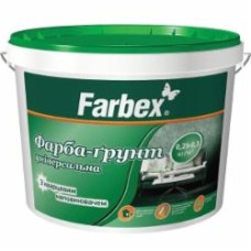 Краска-грунт акриловая Farbex универсальная мат белый 7 кг