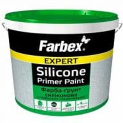 Грунтовочная краска силиконовая Farbex с кварцевым наполнителем белая мат белый 4,2 кг