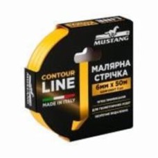 Стрічка малярна Mustang CONTOUR LINE желтая (комплект 3 шт.) 6 мм x 50 м