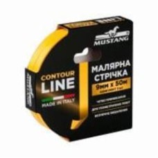 Стрічка малярна Mustang CONTOUR LINE желтая (комплект 2 шт.) 9 мм x 50 м