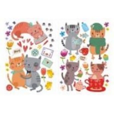 Декоративная наклейка Design stickers Коты 59,4х42 см