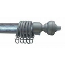 Карниз ОМиС Premium Decor Винтаж одинарный d28 мм 200 см античное серебро