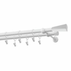Карниз Gardinia Loft двойной d19 мм 200 см белый матовый