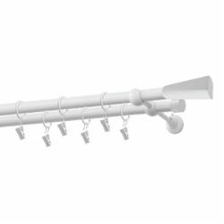 Карниз Gardinia Loft двойной d19 мм 200 см белый матовый