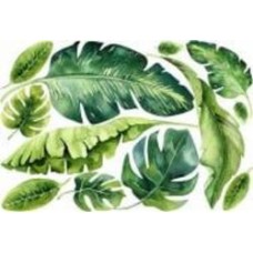 Декоративная наклейка Design stickers Тропические листья 2 листа А3 в наборе 42x59,4 см