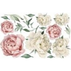 Декоративная наклейка Design stickers Акварельные пионы 2 листа А3 в наборе 42x59,4 см