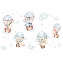 Декоративная наклейка Design stickers Зверята на шарах 2 листа А3 в наборе 59,4x42 см