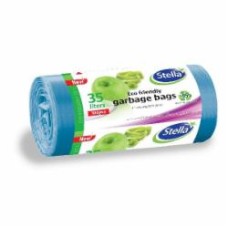 Мешки для бытового мусора Stella Pack голубые стандартные 35 л 100 шт.