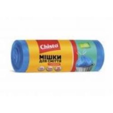 Мешки для мусора с затяжками Chisto с затяжкой суперкрепкие 60 л 10 шт.