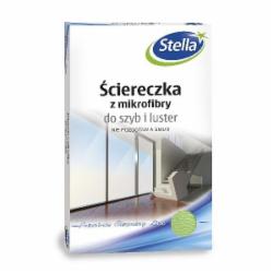 Салфетка Stella Pack микрофибра для стекла и зеркал 30х40 см 1 шт./уп. зеленая