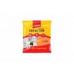 Салфетки вискозные Chisto Вискозные 5+2 шт. 34х35 см 6 шт./уп. желтые