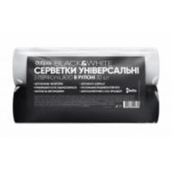 Салфетки Добра господарочка Универсальные 23х30 см 30 шт./уп. белые с черным