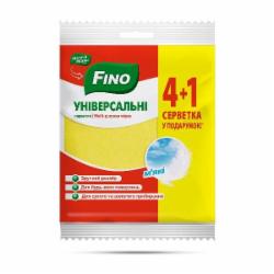 Набор салфеток универсальных Fino 4+1 шт. 4 шт./уп. желтые