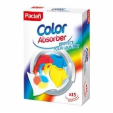 Салфетки Paclan Color Absorber для предотвращения покраски белья во время стирки 15 шт./уп.