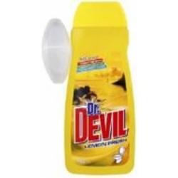 Туалетный блок Dr.Devil 3 в 1 WC-гель Лимонная свежесть 400 мл с корзинкой 8267