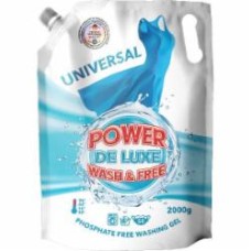 Гель для машинной и ручной стирки POWER DE LUXE универсальный 2 л