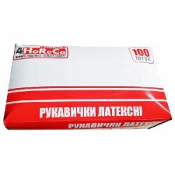 Перчатки латексные Помічниця HoReCa р. M 50 пар/уп. белый