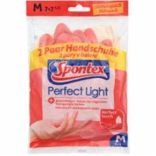 Перчатки латексные SPONTEX PERFECT LIGHT стандартные крепкие р. M 2 пар/уп.