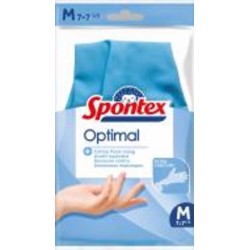 Перчатки латексные SPONTEX OPTIMAL стандартные крепкие р. M 1 пар/уп.