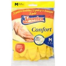 Перчатки латексные SPONTEX CONFORT стандартные крепкие р. M 2 пар/уп.