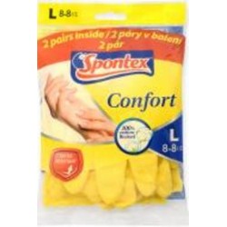 Перчатки латексные SPONTEX CONFORT стандартные р. L 2 пар/уп.